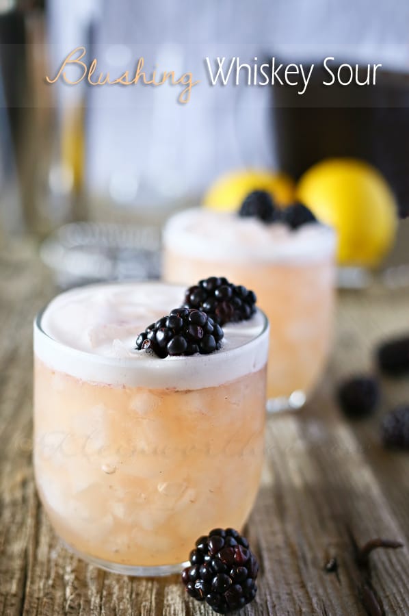 Spring Cocktail Ideas | Blushing Whiskey Sour