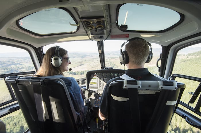 Helicopter Wine Tours in Oregon operated by Precision Helicopters