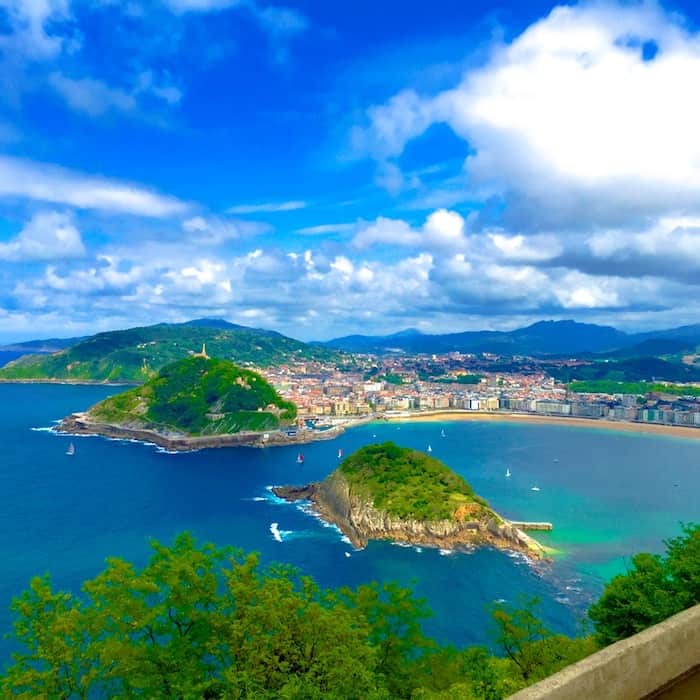 View of La Concha Bay from Monte Igueldo in San Sebastian, Spain | Best Things to do in San Sebastian Spain and Tips for Visiting San Sebastian | Winetraveler.com