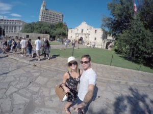 Visiting the Alamo near River Walk San Antonio Texas