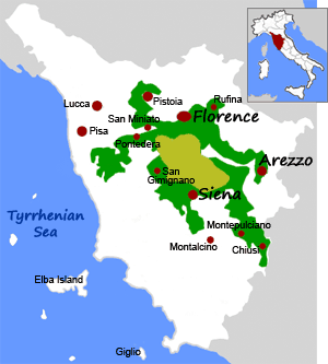 Chianti Classico Wine Region Map