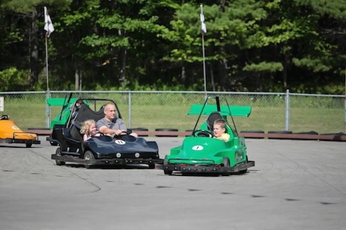 Go-Karting at Harris Hill Amusement Park. Image courtesy Heather Goodreau.