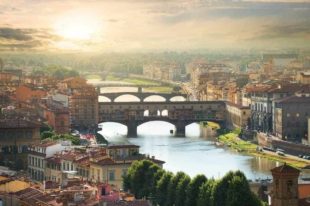 View of Florence from above with the Arno pictured, best things to do in Florence Italy