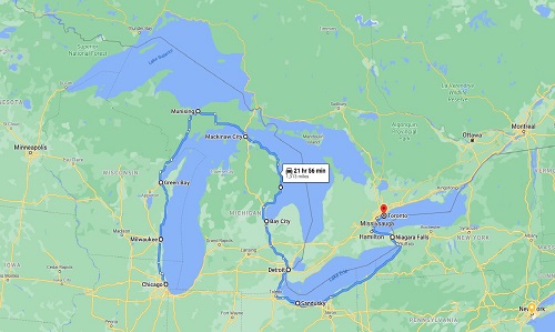 great lakes trek map