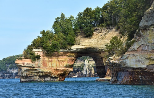 Pictured Rocks National Lakeshore on the shores of Lake Superior.