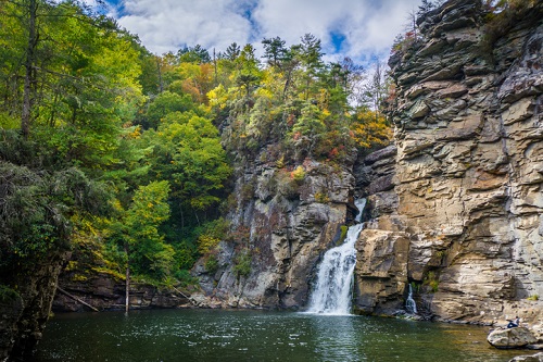 Linville Falls, along the Blue Ridge Parkway in North Carolina