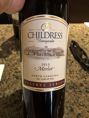 Merlot at Childress Vineyards: Wineries in NC
