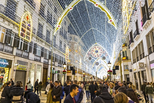 Malaga Spain Christmas Markets and Light Shows