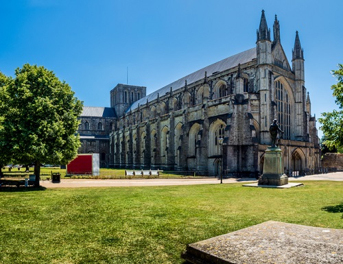 The Winchester Cathedral in Hampshire, UK