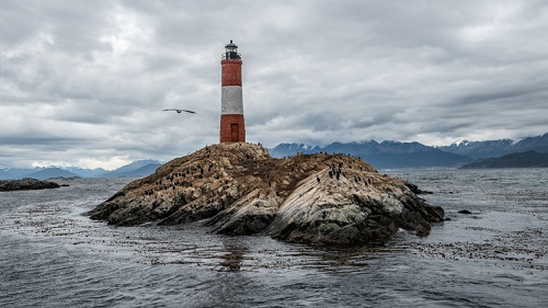 Lighthouse at the end of the world in Argentina