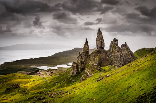 Old Man of Storr rock formation on Skye