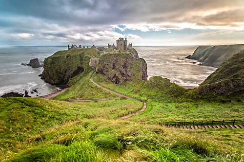 Scottish castle ruins Dunnottar Castle