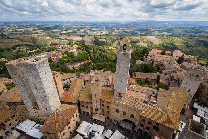 Aerial view of Siena