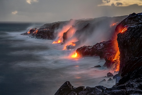 Hawaii Big Island lava flow