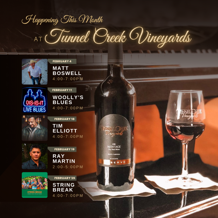THIS MONTH AT TUNNEL CREEK VINEYARDS