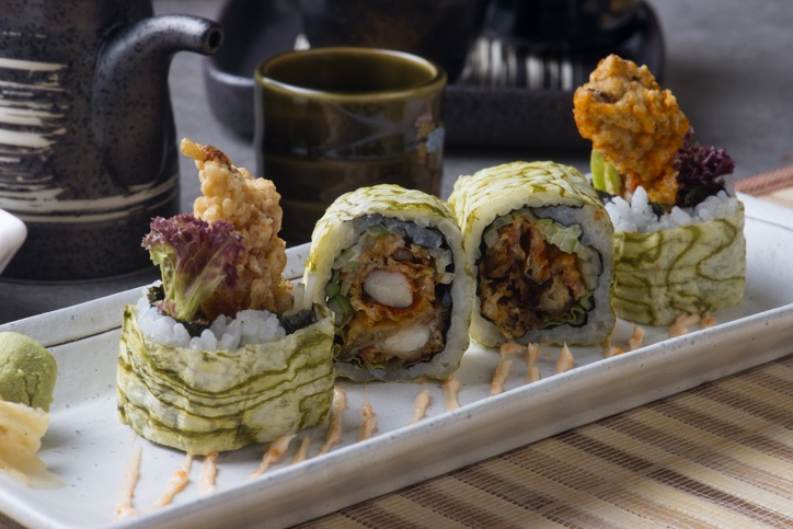 Soft shell crab roll sushi spider roll
