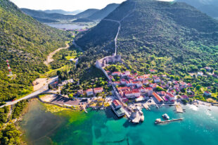 Aerial view of coastal Croatia