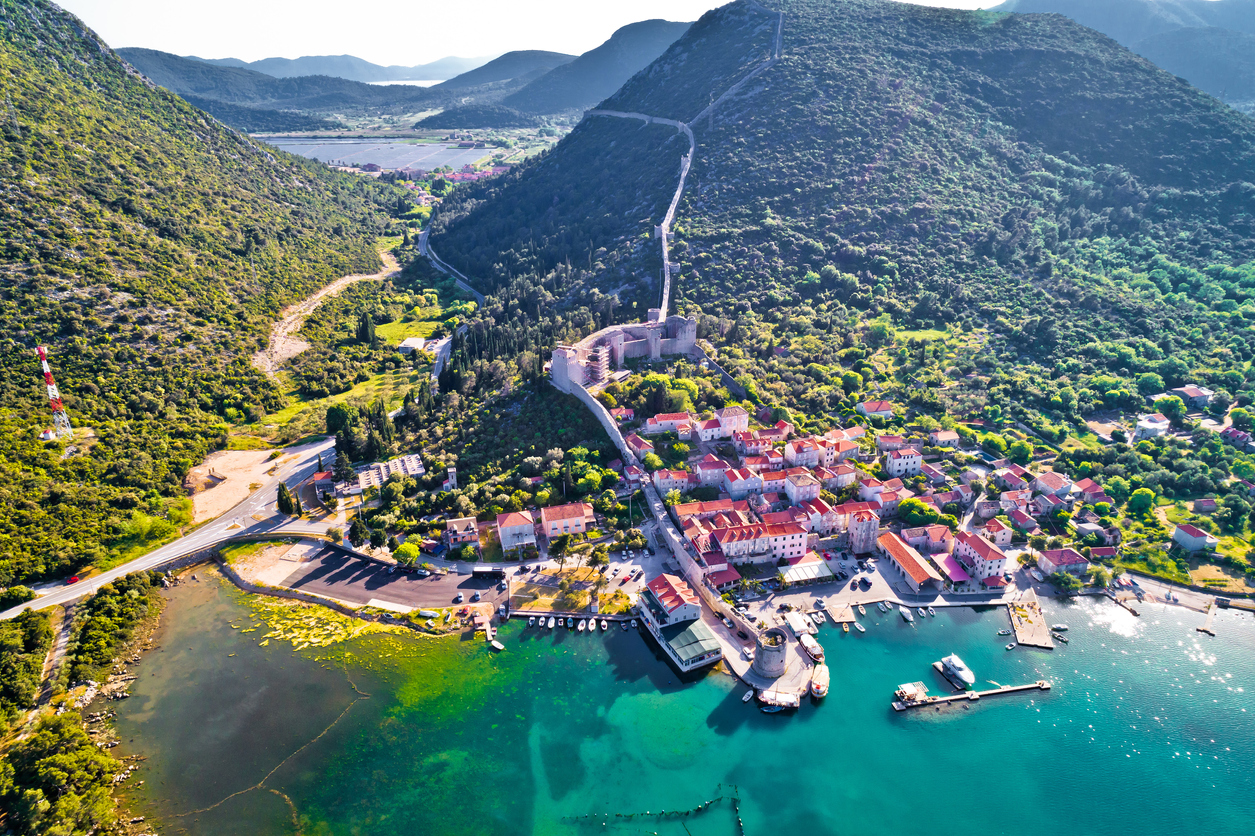 Aerial view of coastal Croatia