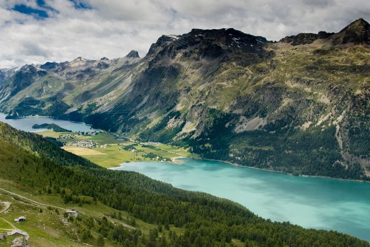 Sils Switzerland Mountain Village Beautiful alpine view