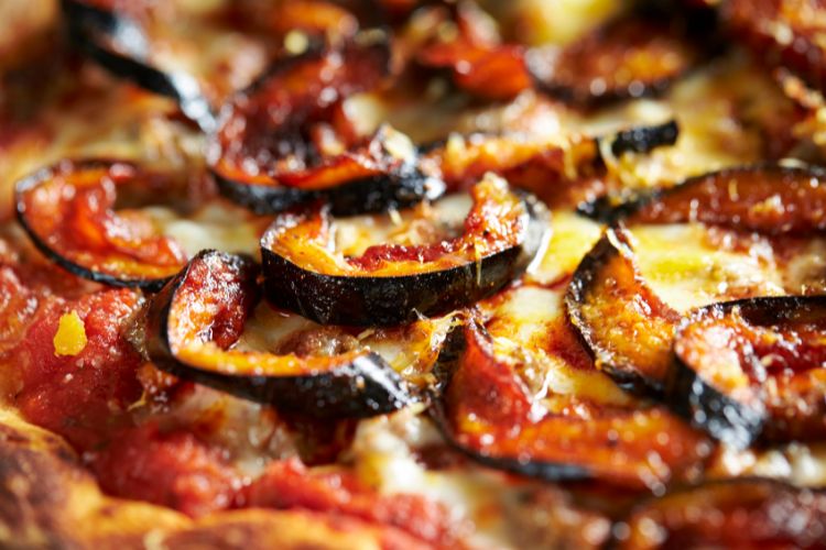 Eggplant Pizza with Pinot Noir or Barbera