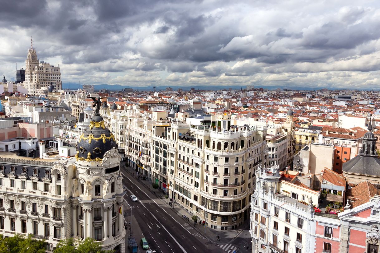 Aerial view of Madrid, Spain