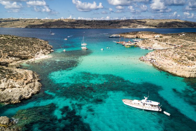 View of Malta from drone