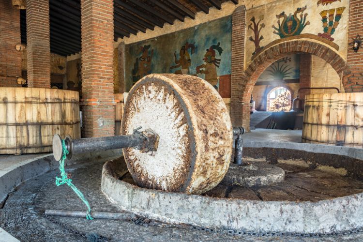 Tahona used to produce Mezcal in Oaxaca, Mexico