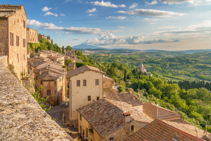 View from the walls of Montepulciano not far from Siena