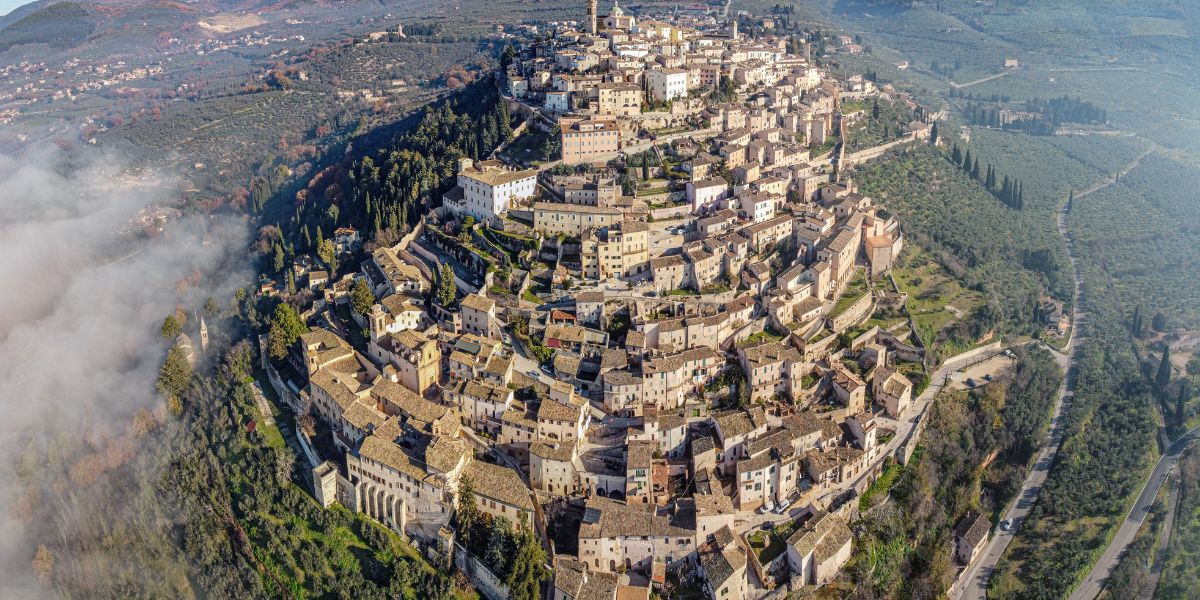Beautiful aerial view taken while visiting San Marino