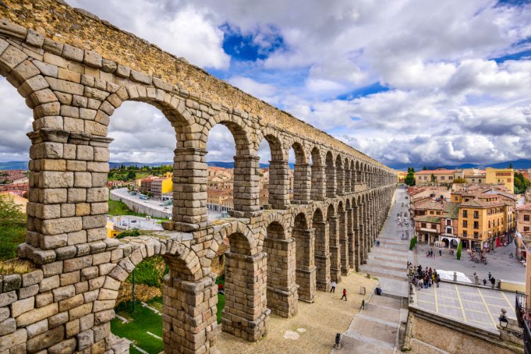 Roman aqueduct in Segovia