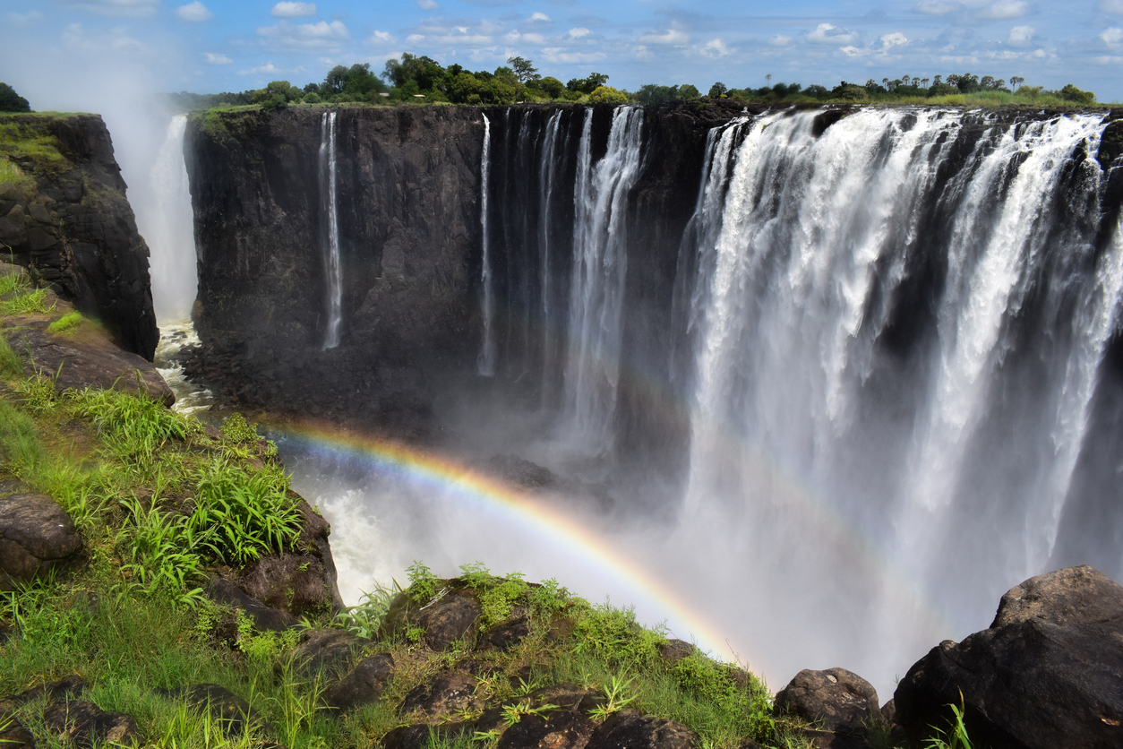 Victoria Falls on Zambezi River in Zimbabwe Africa