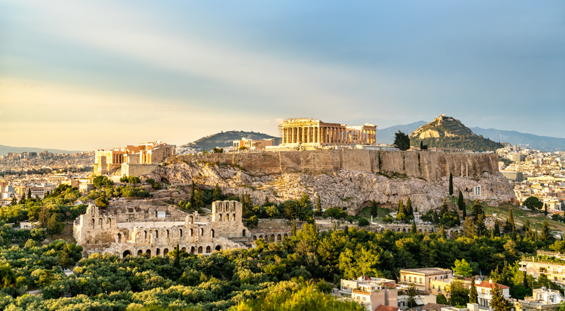 Acropolis of Athens in Greece