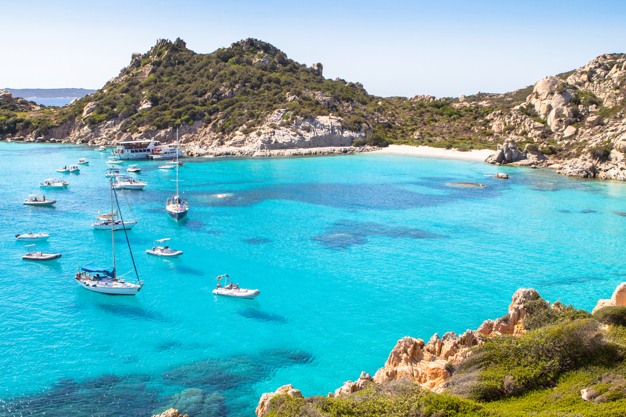 View of Cala Corsara in Sardinia