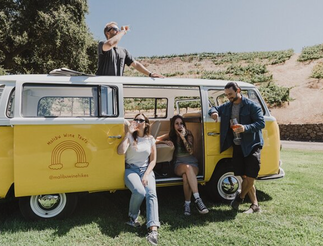 Malibu VW Bus wine tour