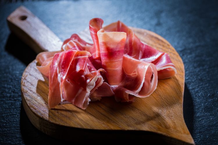 Jamon serrano in Madrid, Spain for tapas