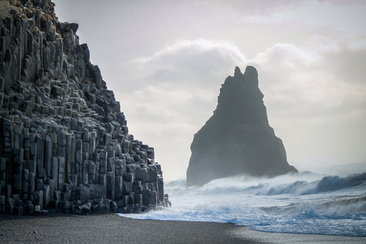 black sand beach in Iceland