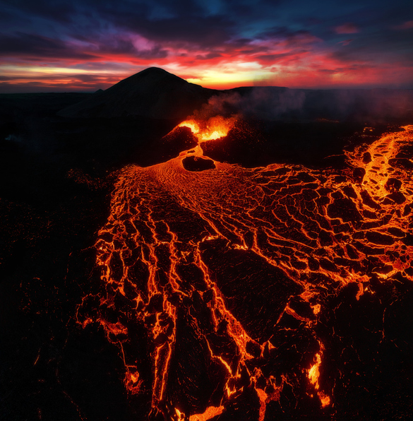 Fagradalsfjall Volcano and lava flow