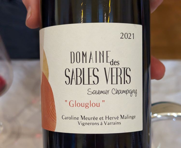 Domaine des Sables Verts wine up close