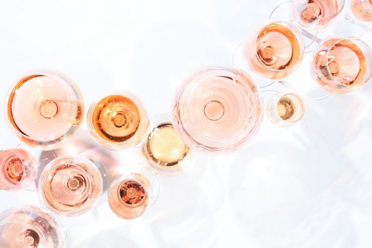 different kinds of rosé wines