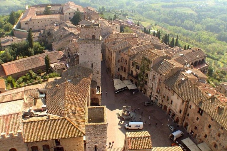 Tuscany wine tour from Rome aerial view