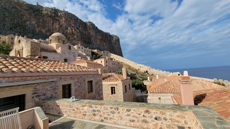 Monemvasia from Theophano Art Hotel rooftop terrace