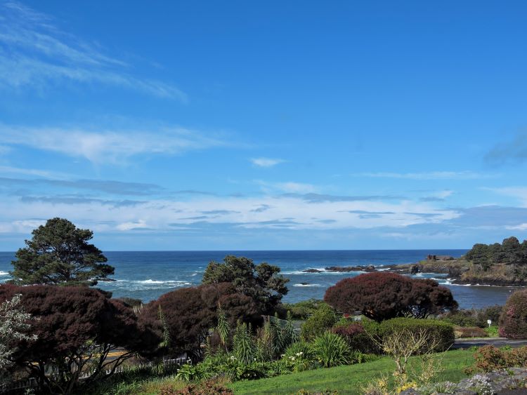 View of the wild Mendocino Coast from the Little River Inn