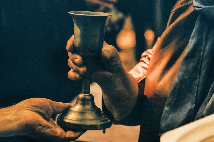 Franciscan monks drinking wine in New Mexico