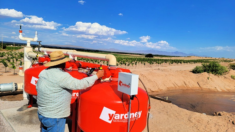 Benjamin Maier, co-owner of Amaro Winery at the pumping station