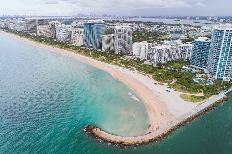 Aerial view of Bal Harbour, Florida
