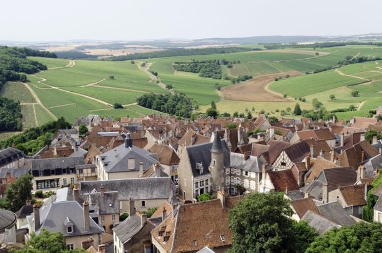 aerial view of the landscapes you can expect to see near Sancerre