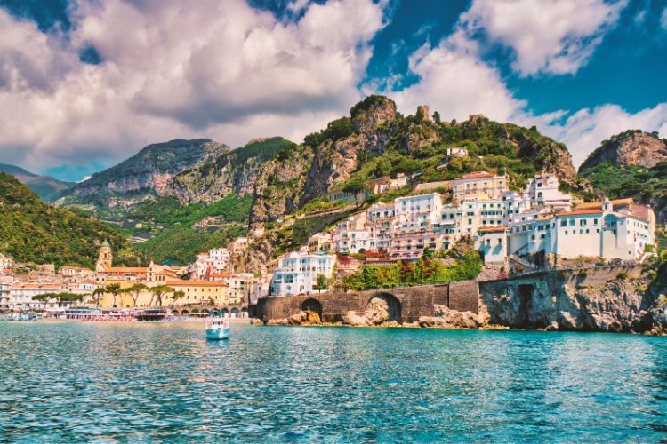 Amalfi Coast Vineyard Landscape and Towns