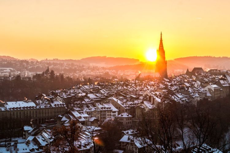 Bern, Switzerland offers a serene and picturesque setting for a romantic Valentine's Day escape.