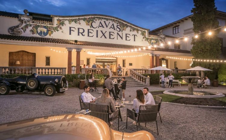 Dining at Freixenet Winery in Penedes Spain