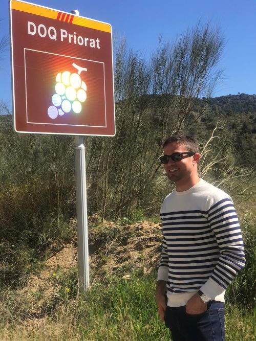 Priorat wine region entrance sign